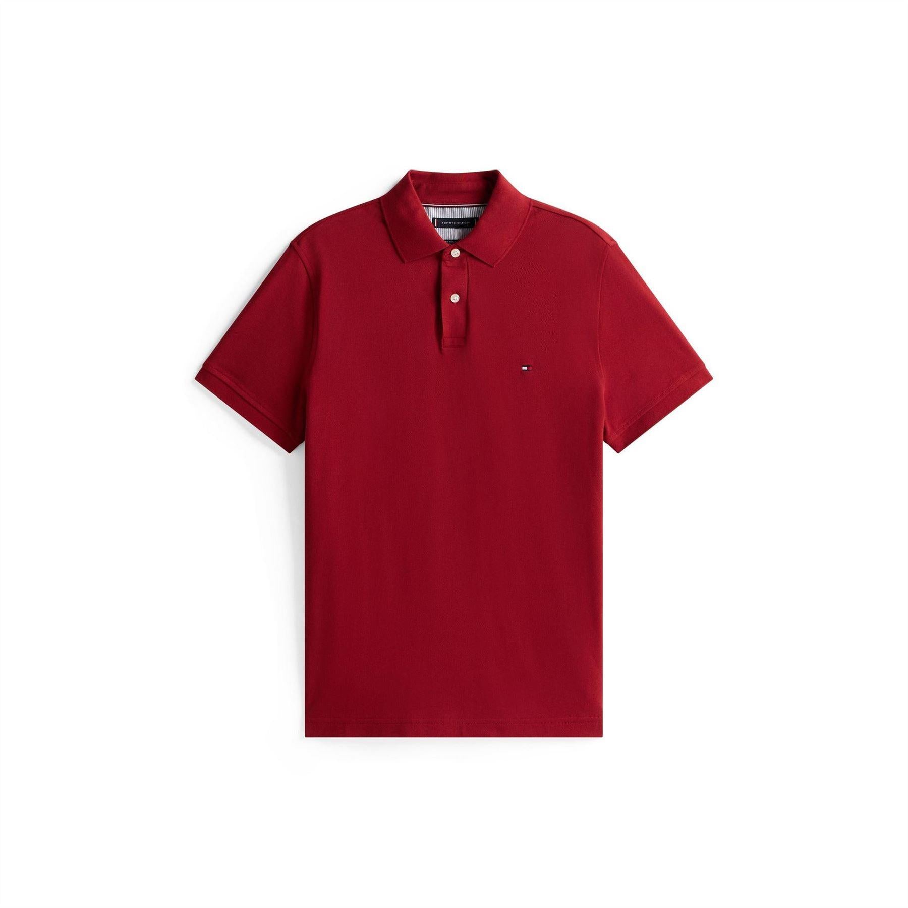Red - Front - Tommy Hilfiger Mens 1985 Regular Polo Shirt