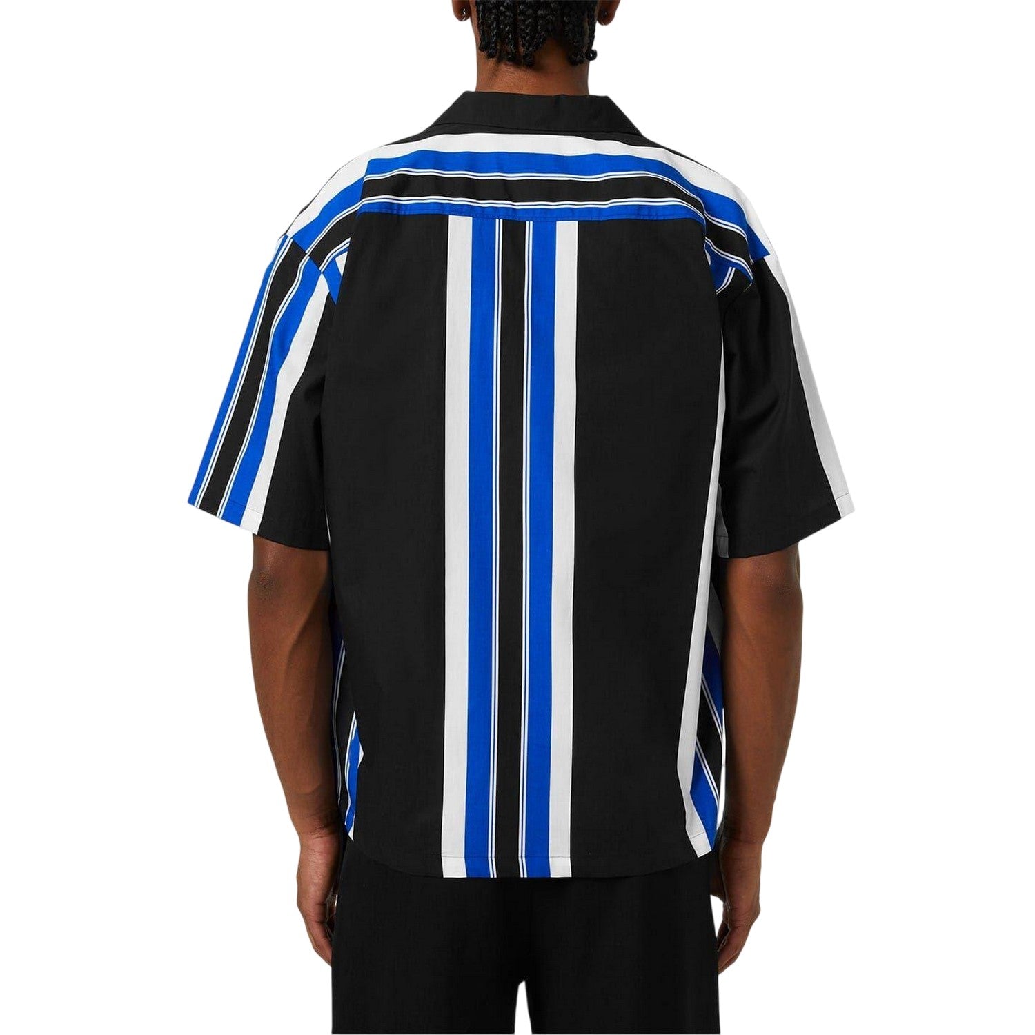 Black - Back - Hugo Mens Eligino Contrast Striped Shirt