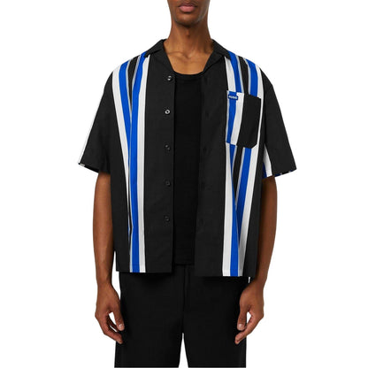 Black - Lifestyle - Hugo Mens Eligino Contrast Striped Shirt