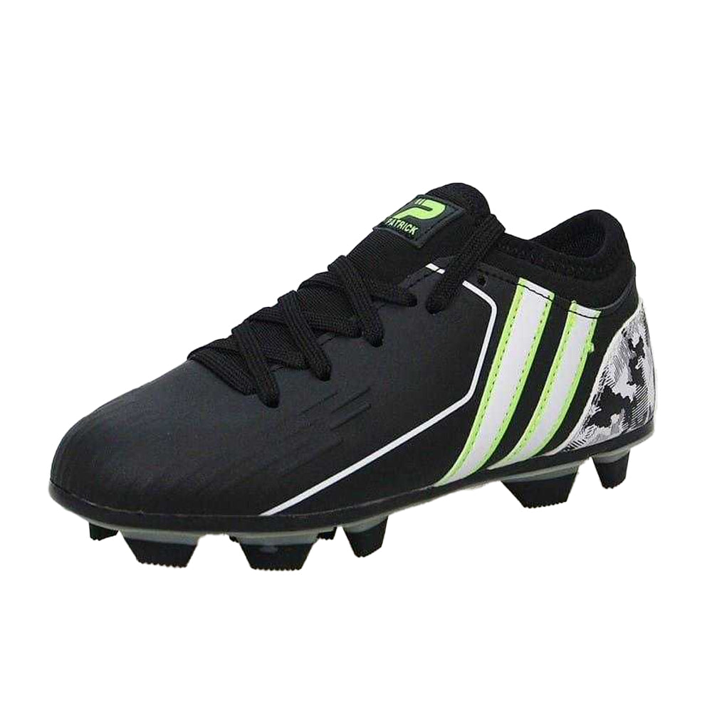 Blue - Side - Patrick Childrens-Kids Camo Lace Up Football Boots