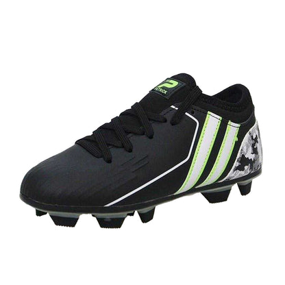 Blue - Side - Patrick Childrens-Kids Camo Lace Up Football Boots