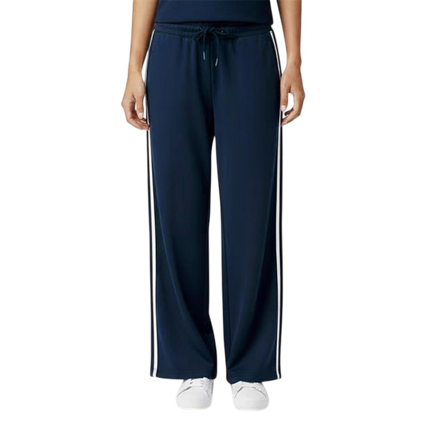 Navy - Side - Jack Wills Womens-Ladies Wide Leg Tracksuit Bottoms