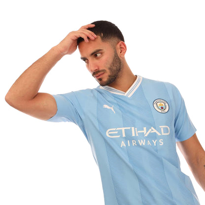Light Blue - Lifestyle - Manchester City FC Mens 2023-24 Authentic Home Jersey