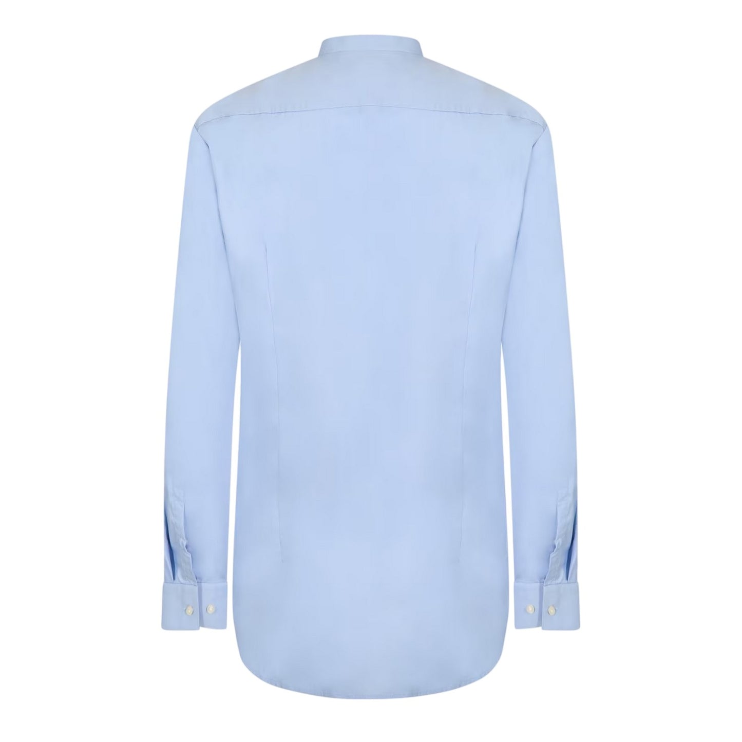 Pastel Blue - Back - Hugo Boss Mens Kaleb Mock Neck Long-Sleeved Shirt
