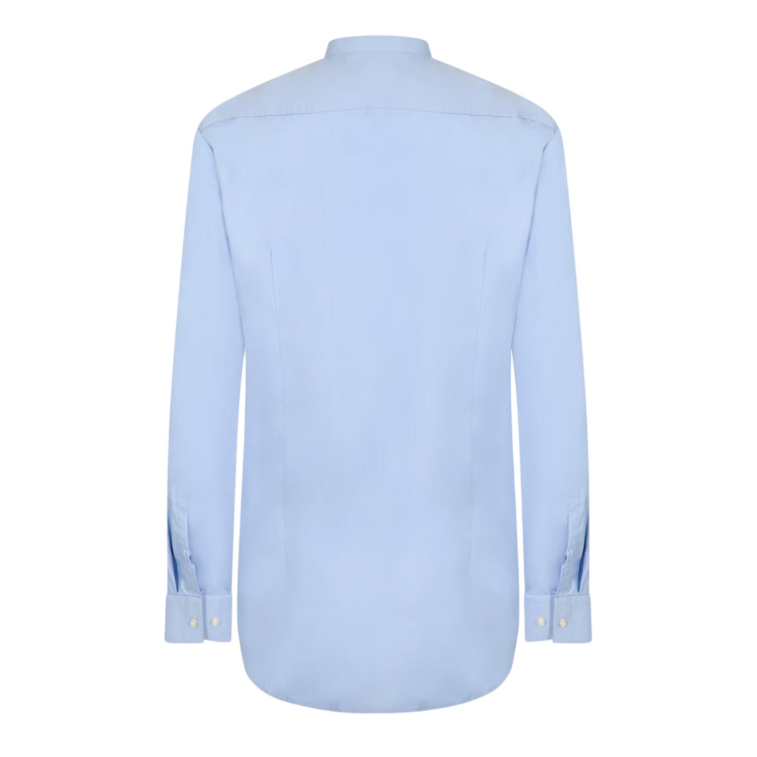 Pastel Blue - Back - Hugo Boss Mens Kaleb Mock Neck Long-Sleeved Shirt
