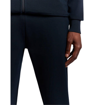 Dark Navy - Side - Lyle & Scott Mens Fleece Logo Jogging Bottoms
