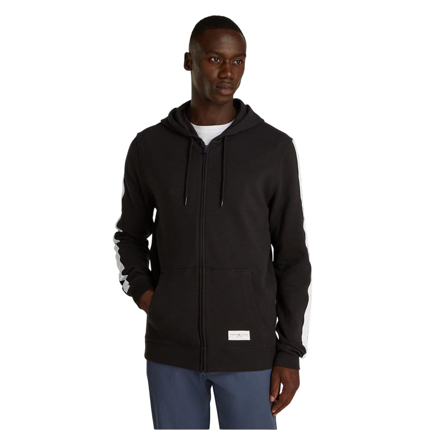 Black - Lifestyle - Tommy Hilfiger Mens Long-Sleeved Full Zip Hoodie