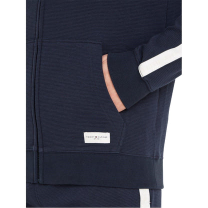 Desert Sky - Side - Tommy Hilfiger Mens Long-Sleeved Full Zip Hoodie