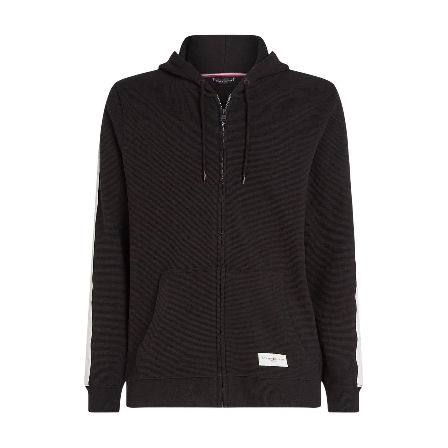 Black - Front - Tommy Hilfiger Mens Long-Sleeved Full Zip Hoodie