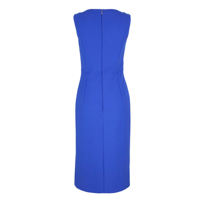 Bright Blue - Back - Boss Womens-Ladies Demboka Scoop Neck Sleeveless Midi Dress