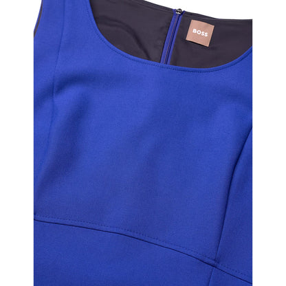 Bright Blue - Side - Boss Womens-Ladies Demboka Scoop Neck Sleeveless Midi Dress