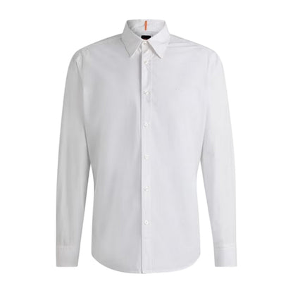 White - Front - Boss Mens Relegant 6 M Long-Sleeved Shirt