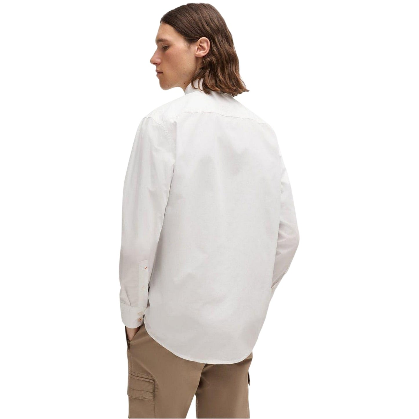 White - Back - Boss Mens Relegant 6 M Long-Sleeved Shirt
