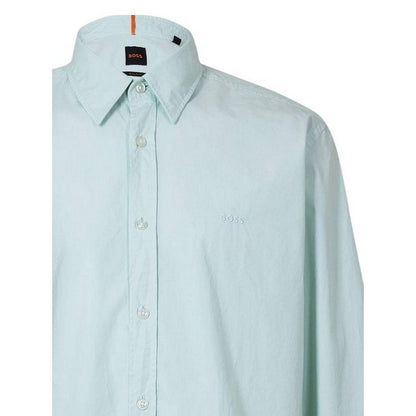 Blue - Side - Boss Mens Relegant 6 M Long-Sleeved Shirt