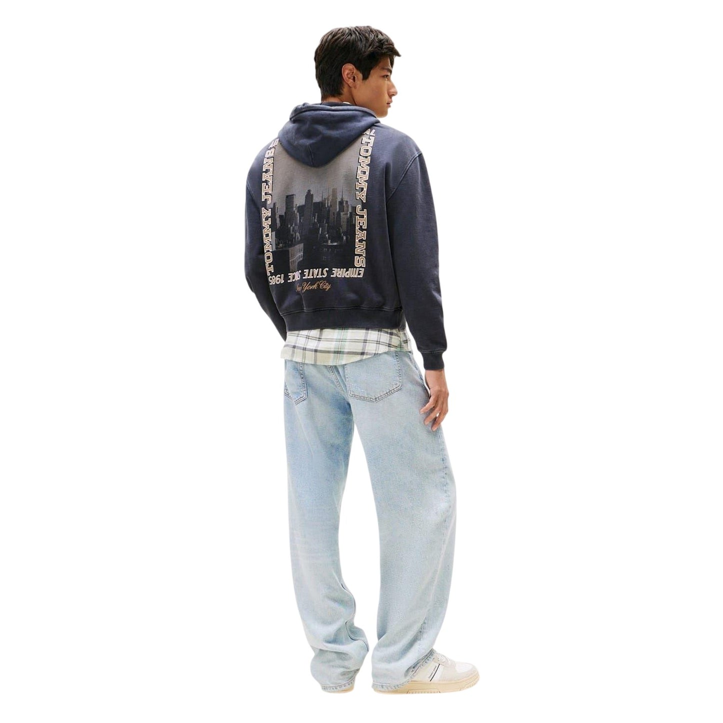 Black - Back - Tommy Jeans Mens Graphic Print Hoodie