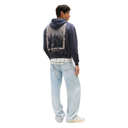 Black - Back - Tommy Jeans Mens Graphic Print Hoodie