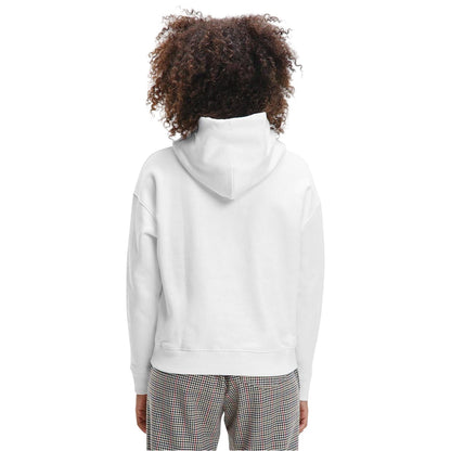 White - Lifestyle - Tommy Jeans Womens-Ladies Badge Relaxed Fit Hoodie