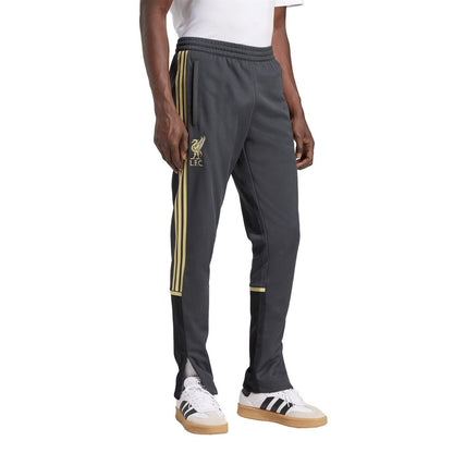 Black - Side - Adidas Mens Liverpool FC Tracksuit Bottoms