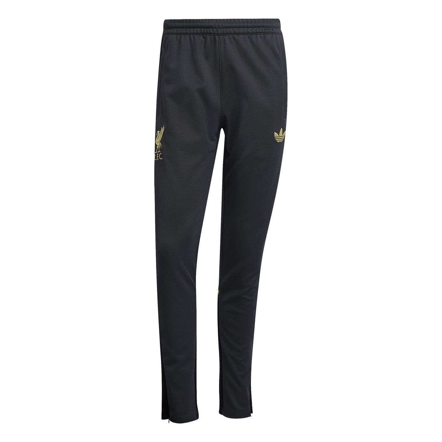 Black - Front - Adidas Mens Liverpool FC Tracksuit Bottoms
