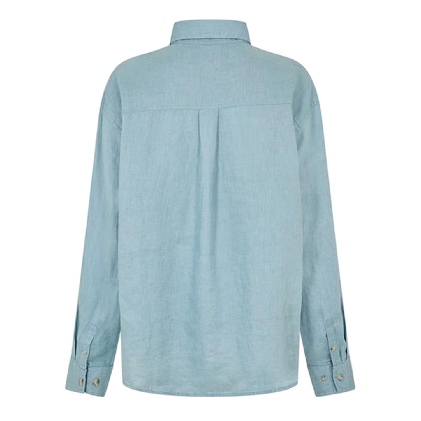 Citadel Blue - Back - Timberland Womens-Ladies Linen Collared Long-Sleeved Shirt