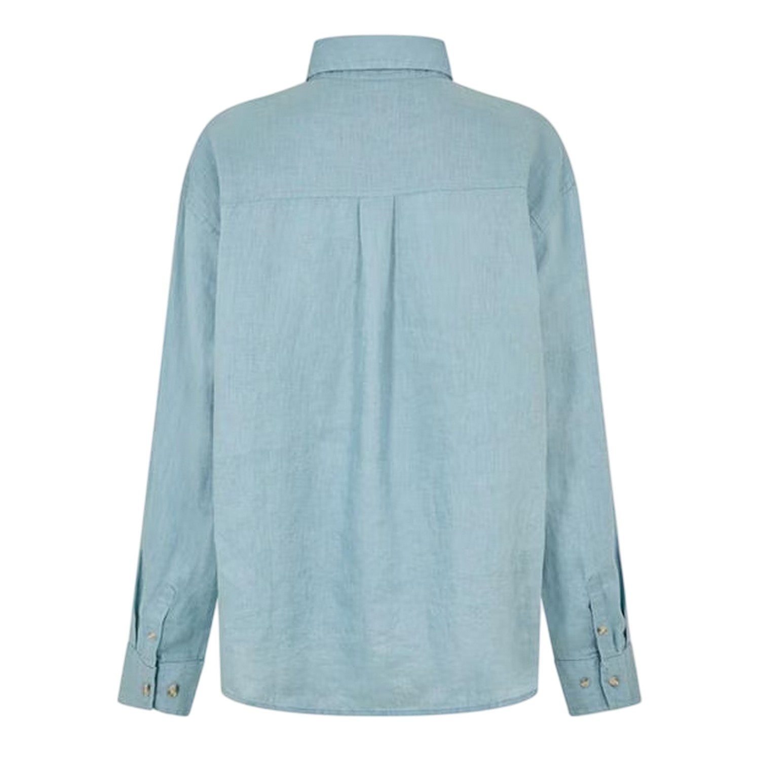 Citadel Blue - Back - Timberland Womens-Ladies Linen Collared Long-Sleeved Shirt