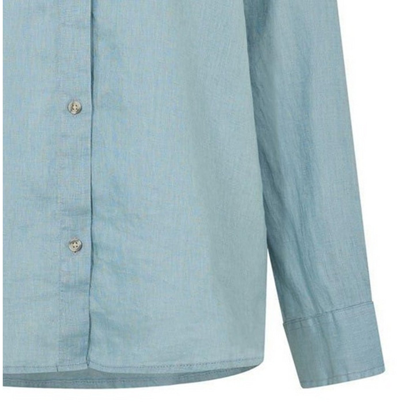 Citadel Blue - Lifestyle - Timberland Womens-Ladies Linen Collared Long-Sleeved Shirt