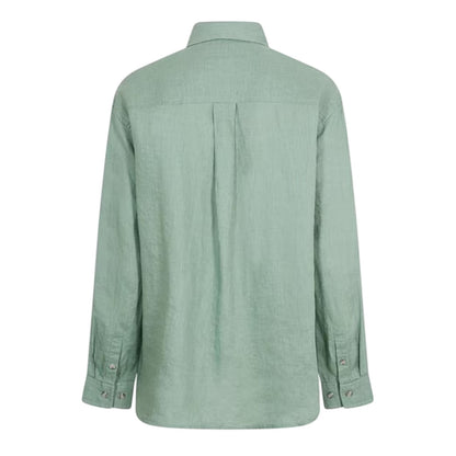 Green Bay - Back - Timberland Womens-Ladies Linen Collared Long-Sleeved Shirt