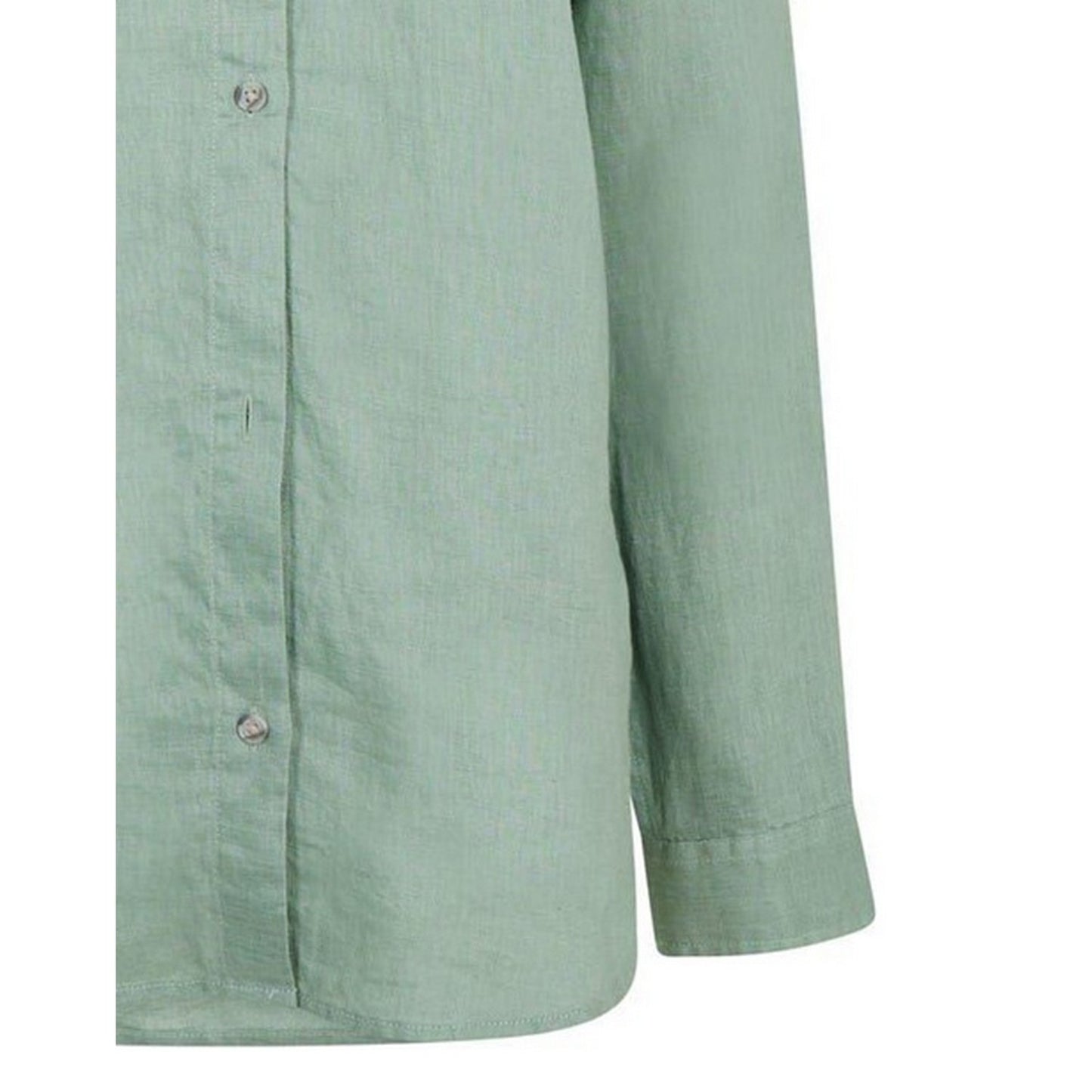 Green Bay - Side - Timberland Womens-Ladies Linen Collared Long-Sleeved Shirt