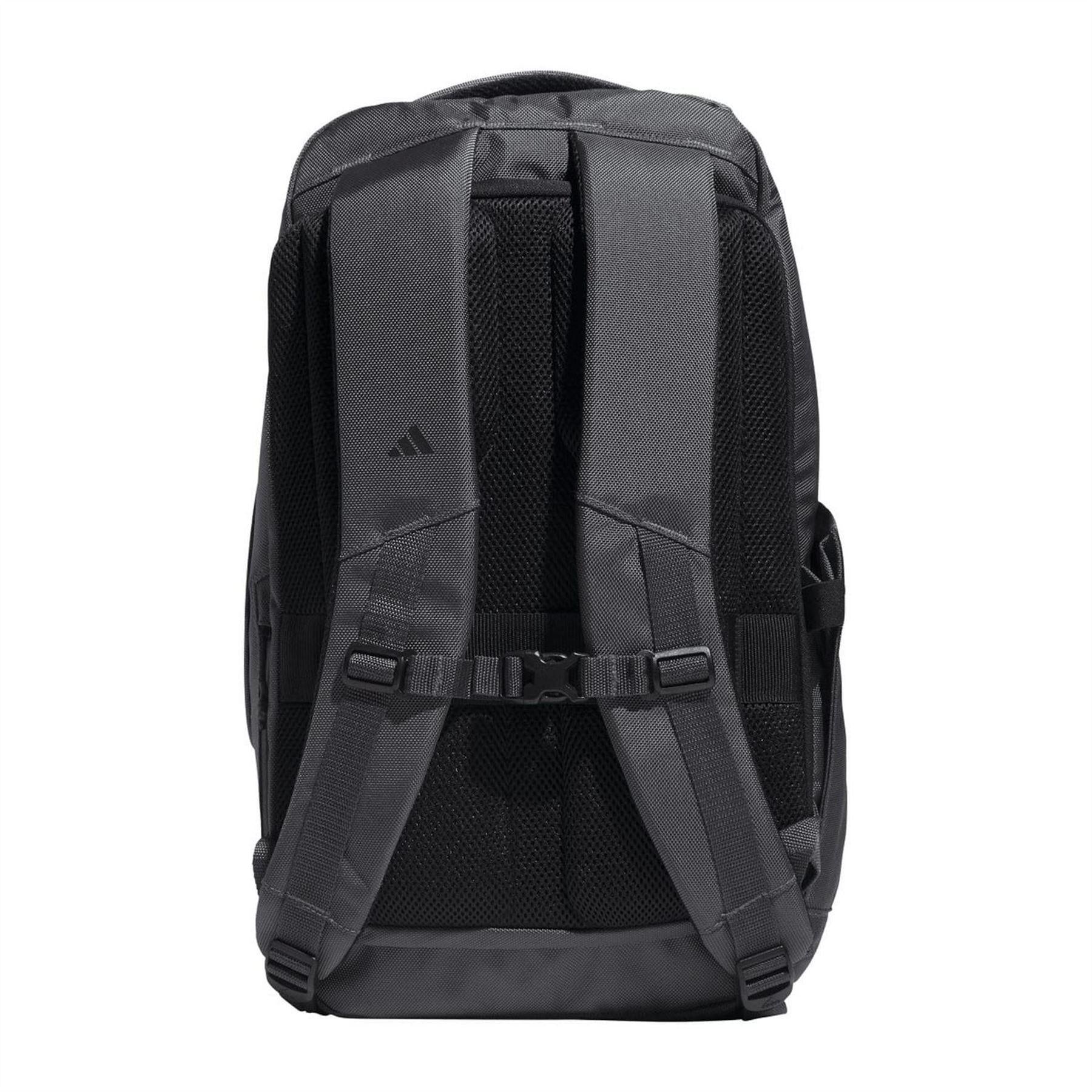 Grey - Back - Adidas Hybrid Recycled Polyester Backpack