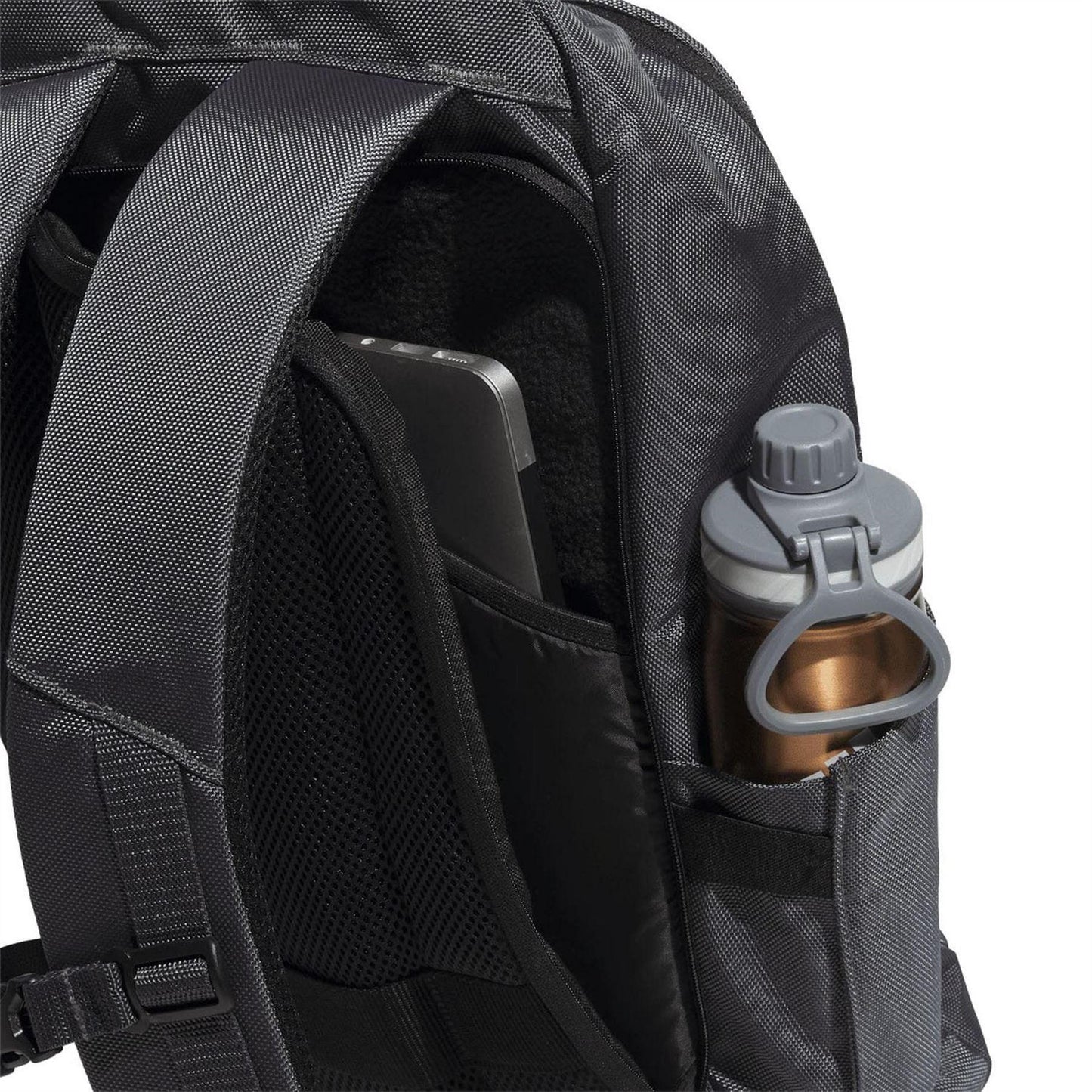 Grey - Pack Shot - Adidas Hybrid Recycled Polyester Backpack