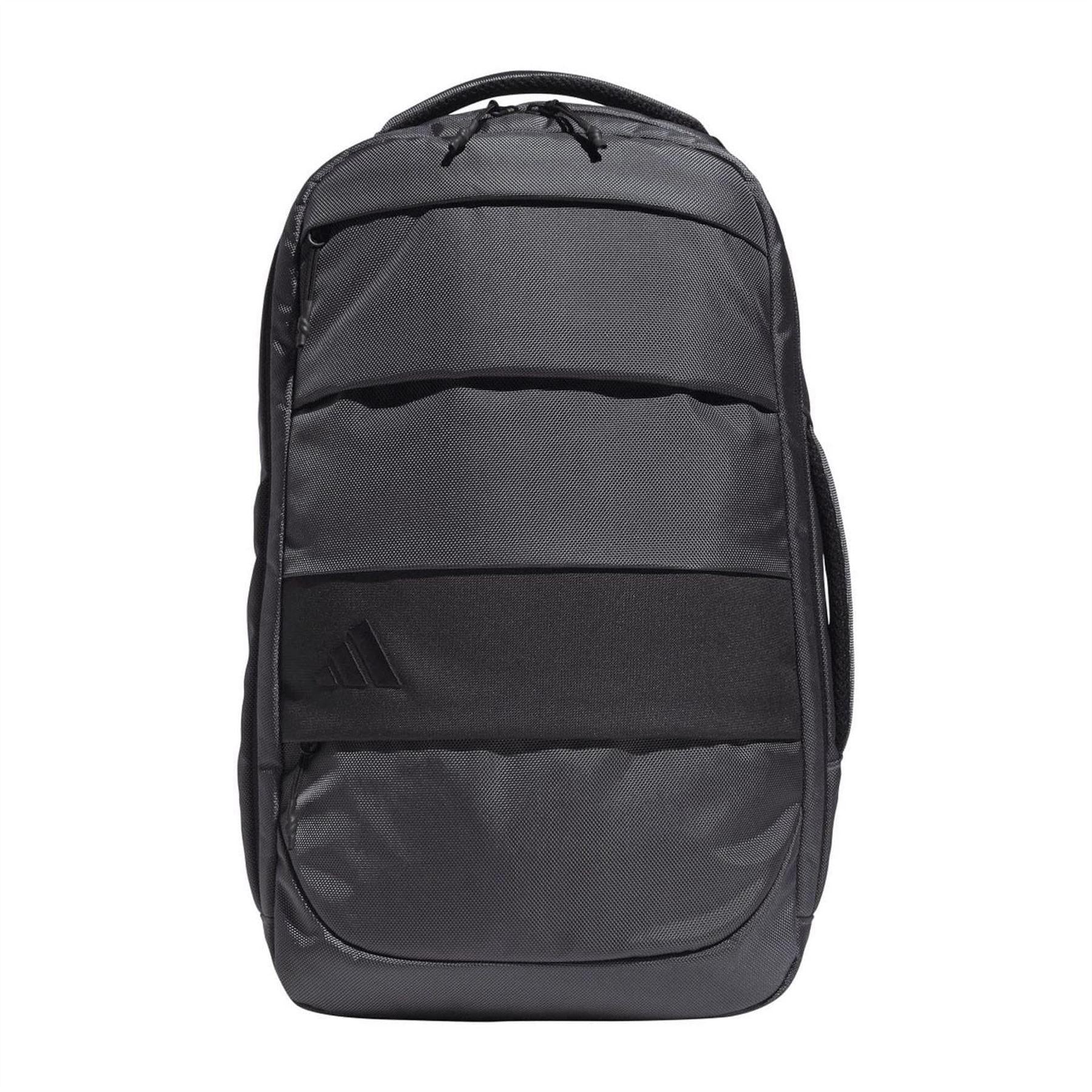Grey - Front - Adidas Hybrid Recycled Polyester Backpack