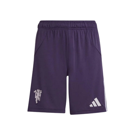Red - Front - Adidas Childrens-Kids 2025-2026 Manchester United FC Away Shorts