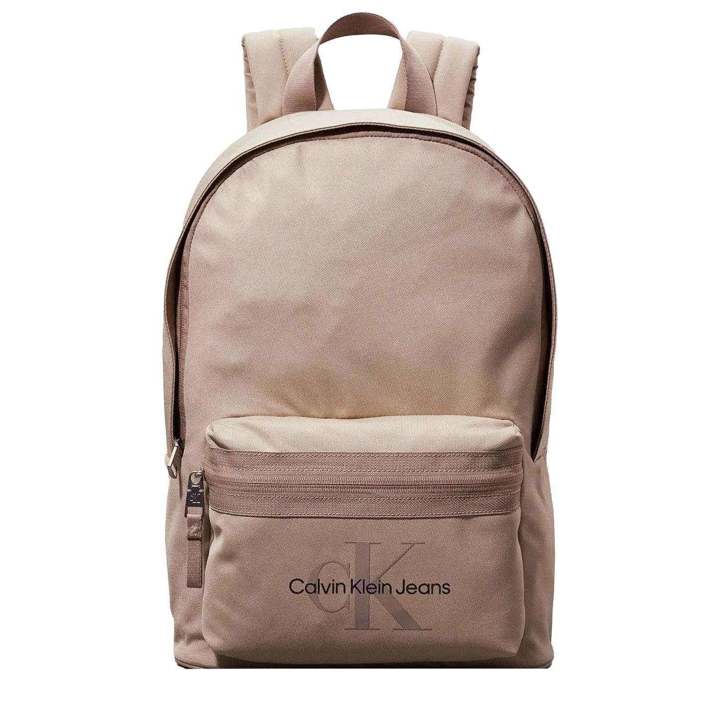 Grey - Front - Calvin Klein Round Logo Backpack