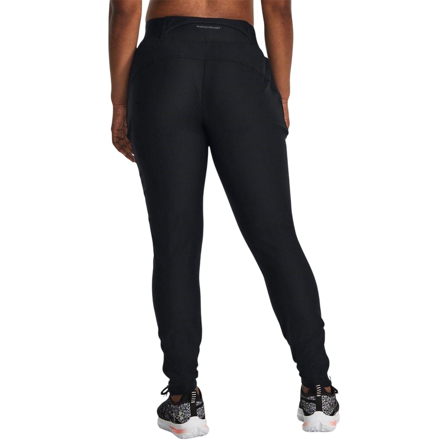 Black - Back - Under Armour Womens-Ladies Qualifier Elite Tracksuit Bottoms