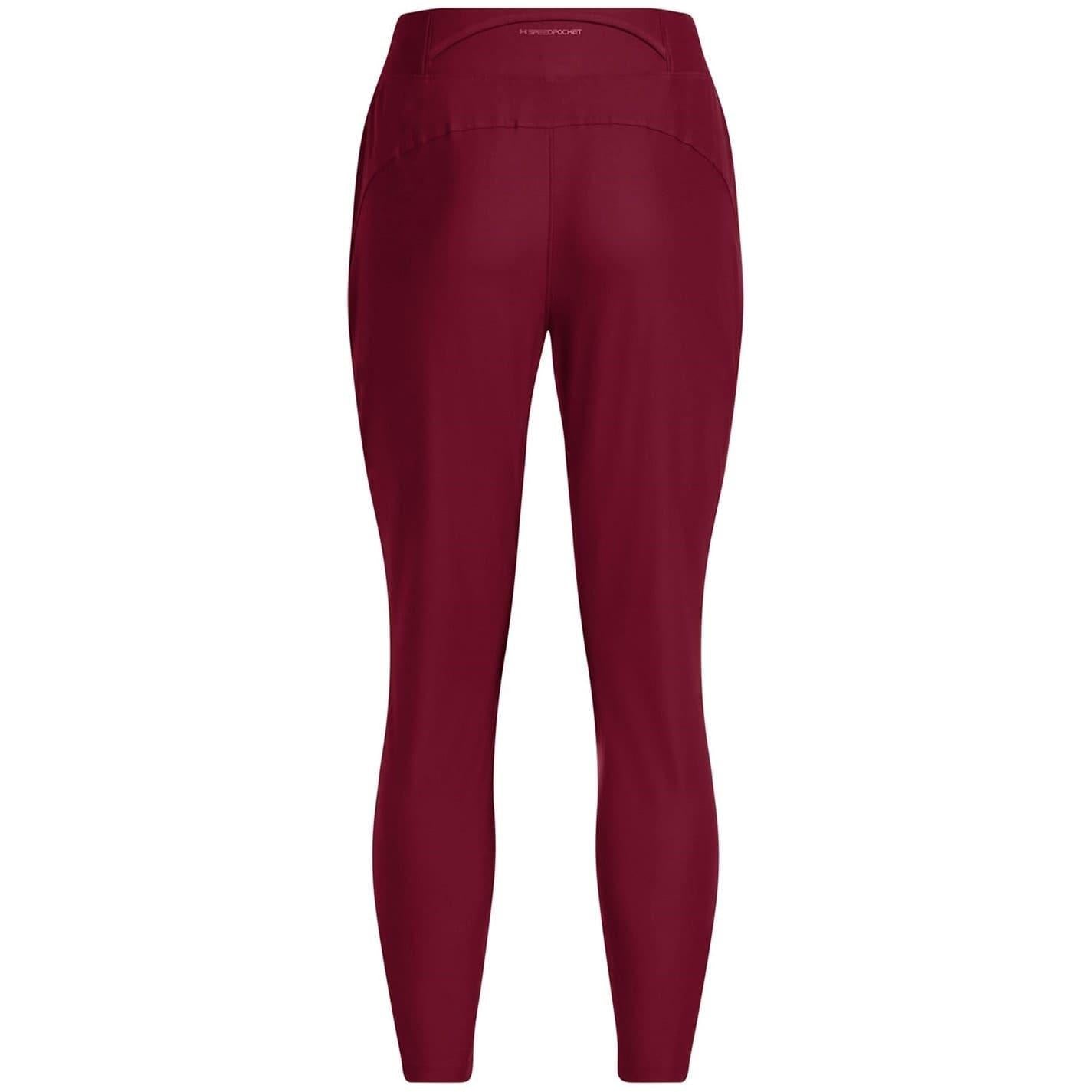 Red - Back - Under Armour Womens-Ladies Qualifier Elite Tracksuit Bottoms