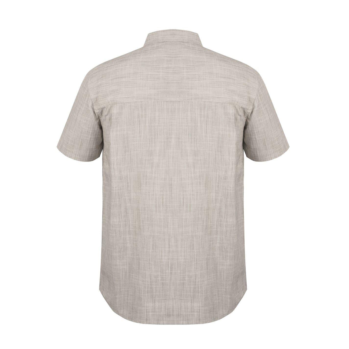White - Back - Gelert Mens Textured Zip Pocket Short-Sleeved Shirt