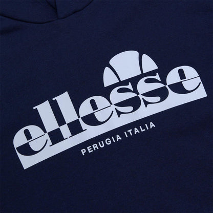 Navy - Side - Ellesse Mens Pullover Hoodie
