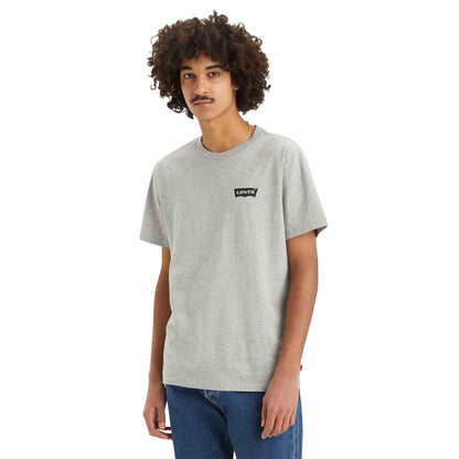 Grey - Side - Levis Mens Classic Bandana Print T-Shirt