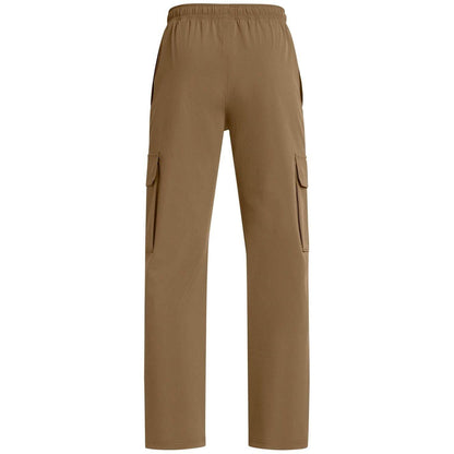 Brown - Back - Under Armour Boys Icon Woven Combat Trousers