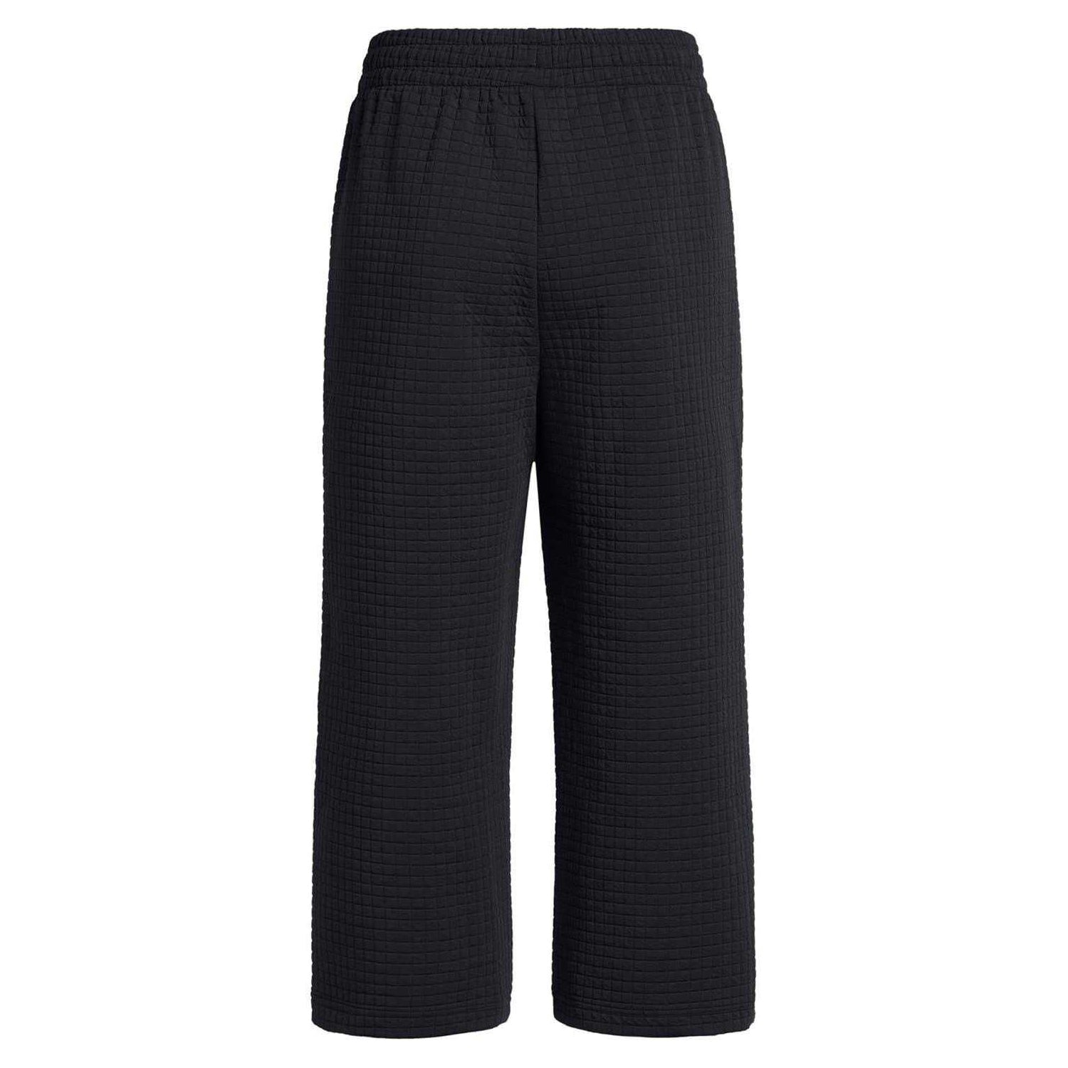Black - Back - Under Armour Womens-Ladies Fleece Open Hem Joggers