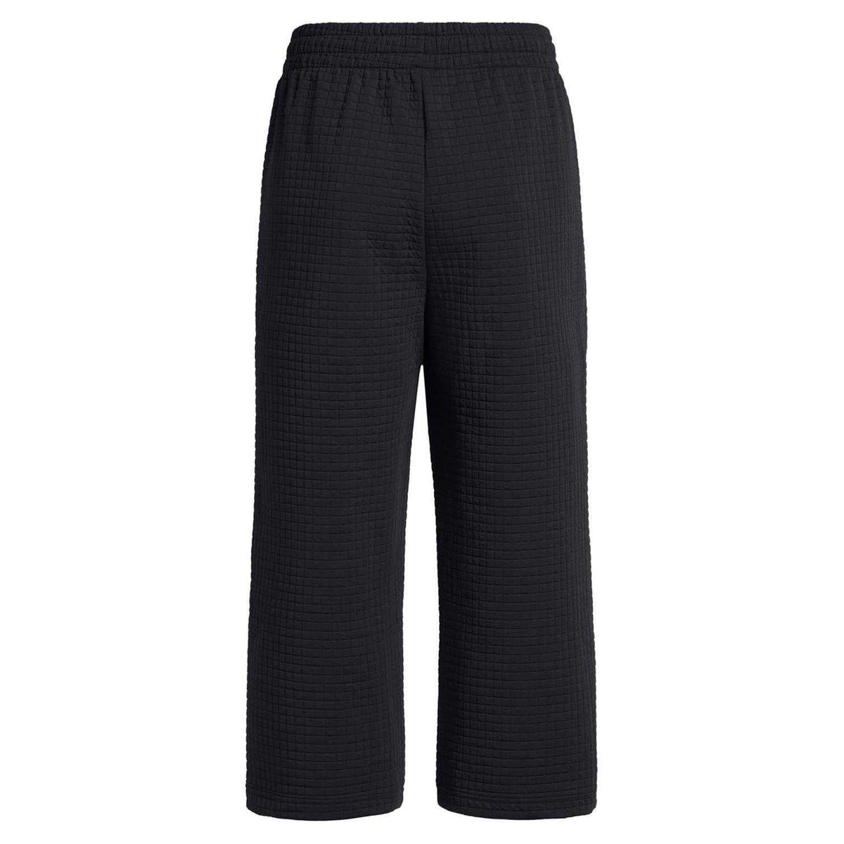 Black - Back - Under Armour Womens-Ladies Fleece Open Hem Joggers