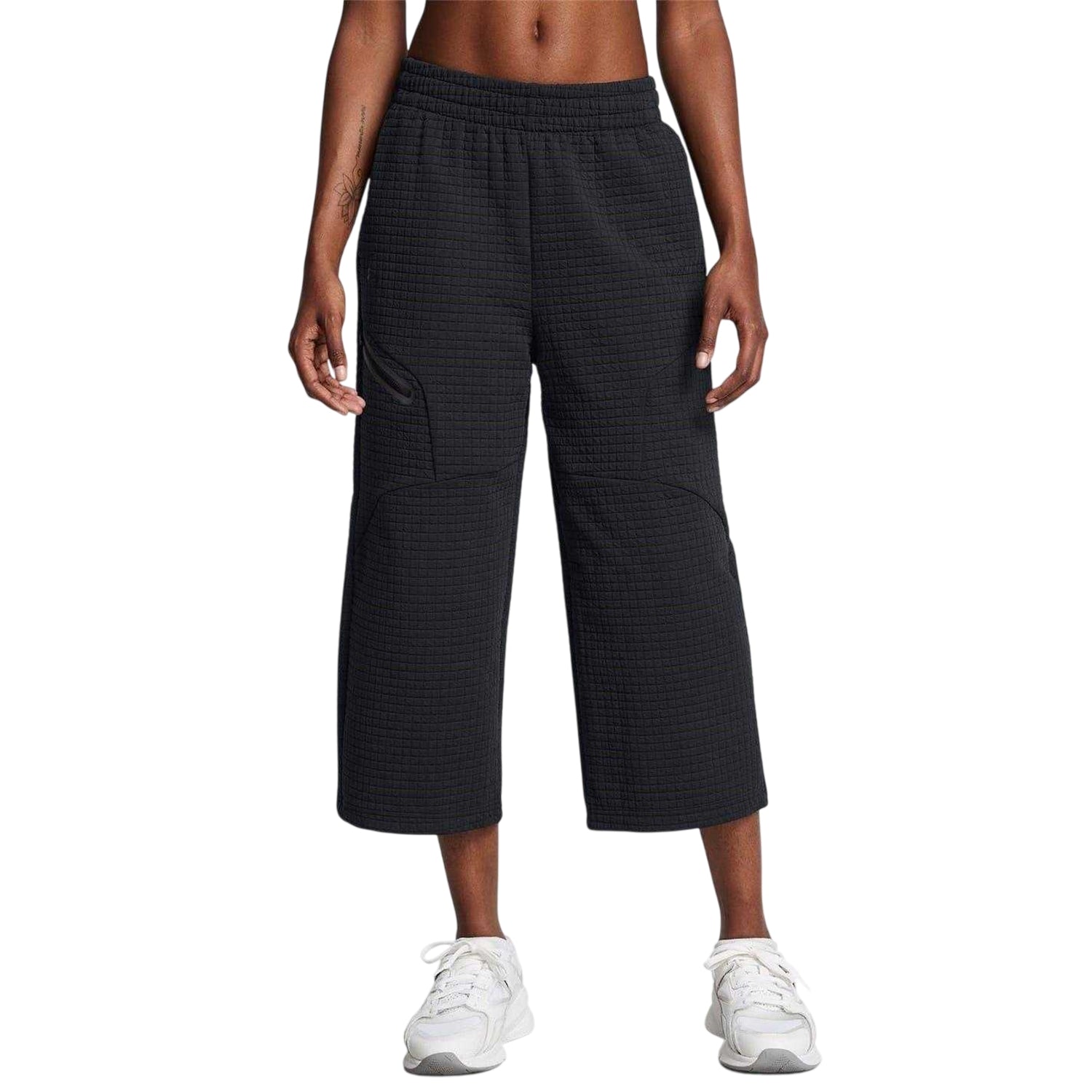 Black - Lifestyle - Under Armour Womens-Ladies Fleece Open Hem Joggers
