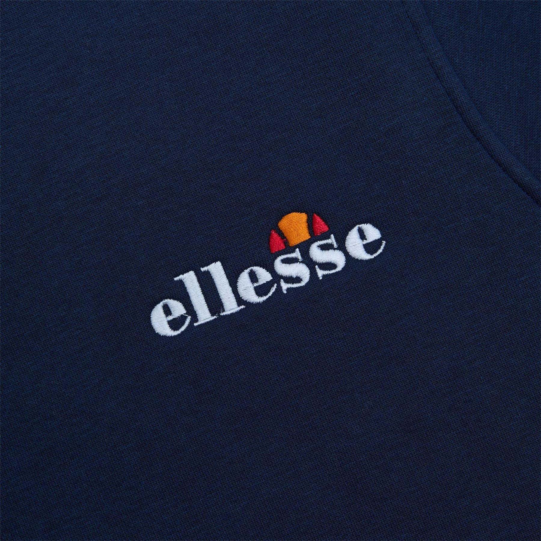 Navy - Side - Ellesse Mens Long-Sleeved Pullover Hoodie