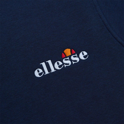 Navy - Side - Ellesse Mens Long-Sleeved Pullover Hoodie