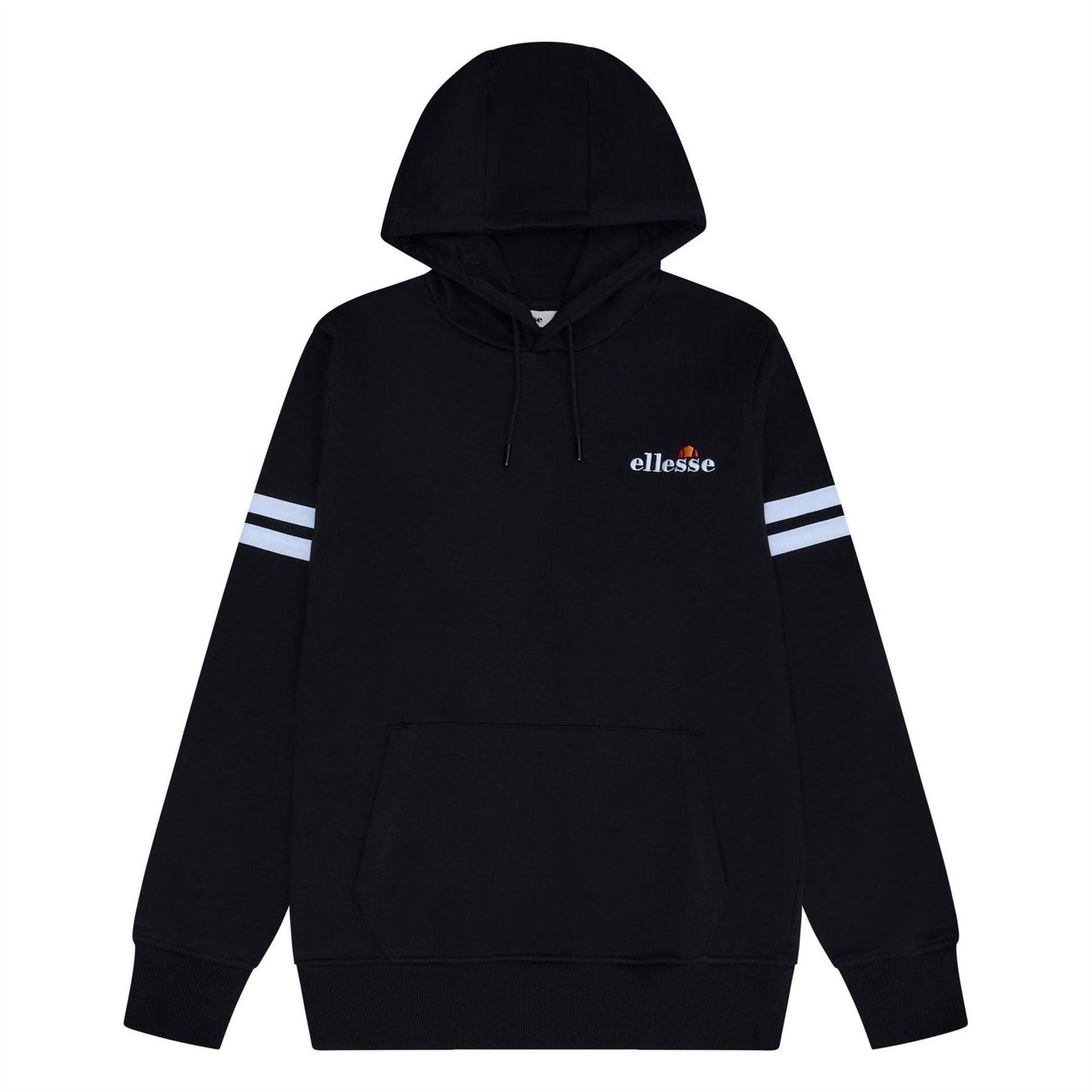 Black - Front - Ellesse Mens Long-Sleeved Pullover Hoodie