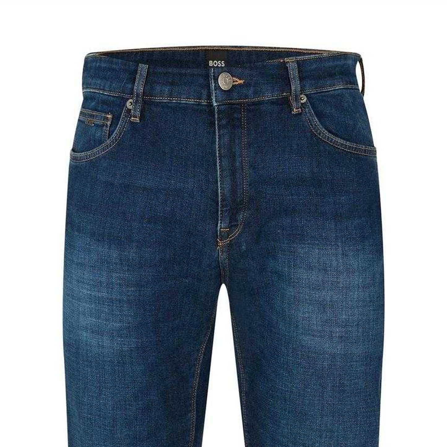 Navy - Back - Boss Mens Maine3 Denim Tapered Jeans