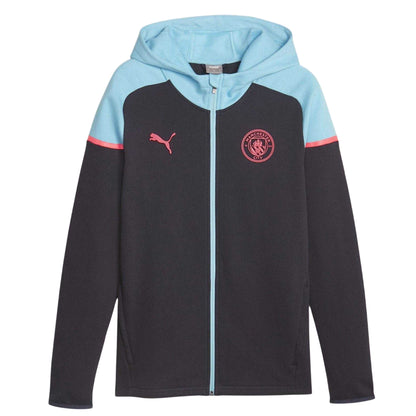Dark Navy - Front - Puma Mens Casuals Manchester City FC Relaxed Fit Hoodie