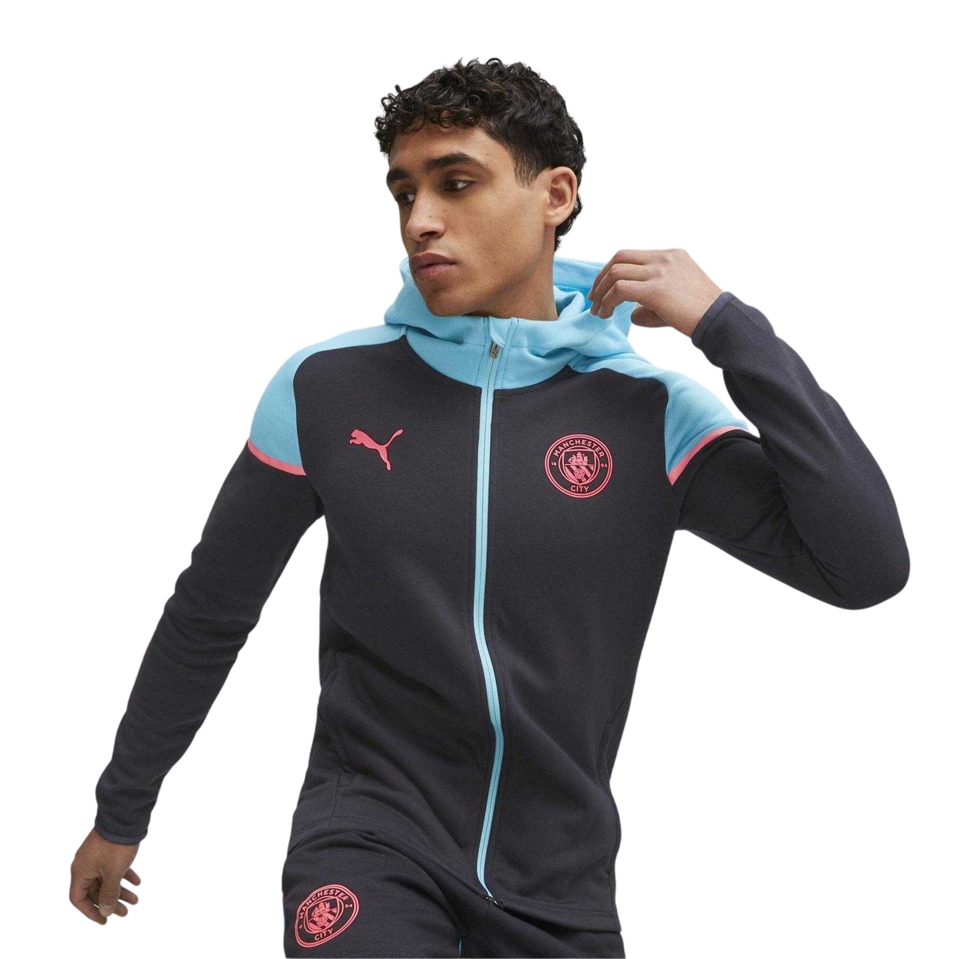 Dark Navy - Lifestyle - Puma Mens Casuals Manchester City FC Relaxed Fit Hoodie