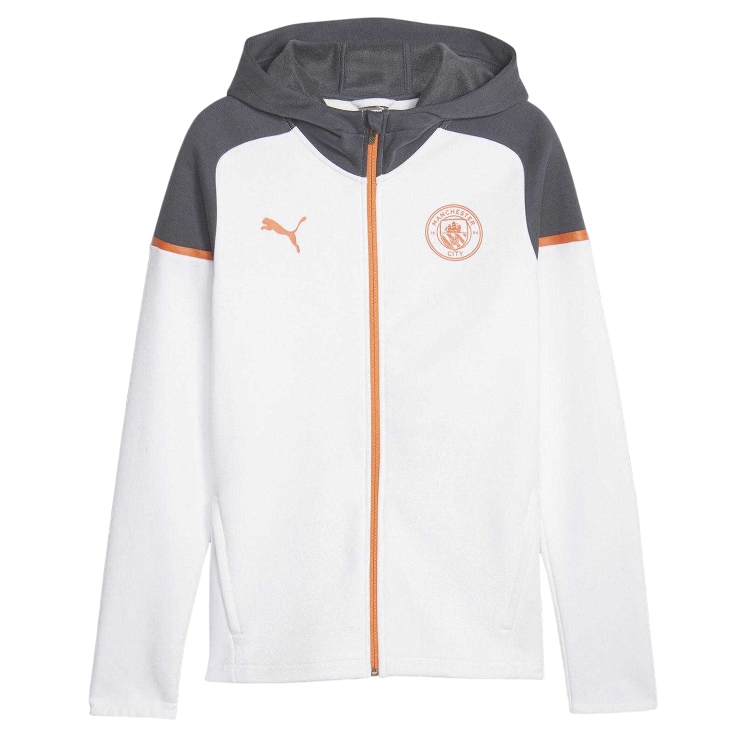 Puma White - Front - Puma Mens Casuals Manchester City FC Relaxed Fit Hoodie