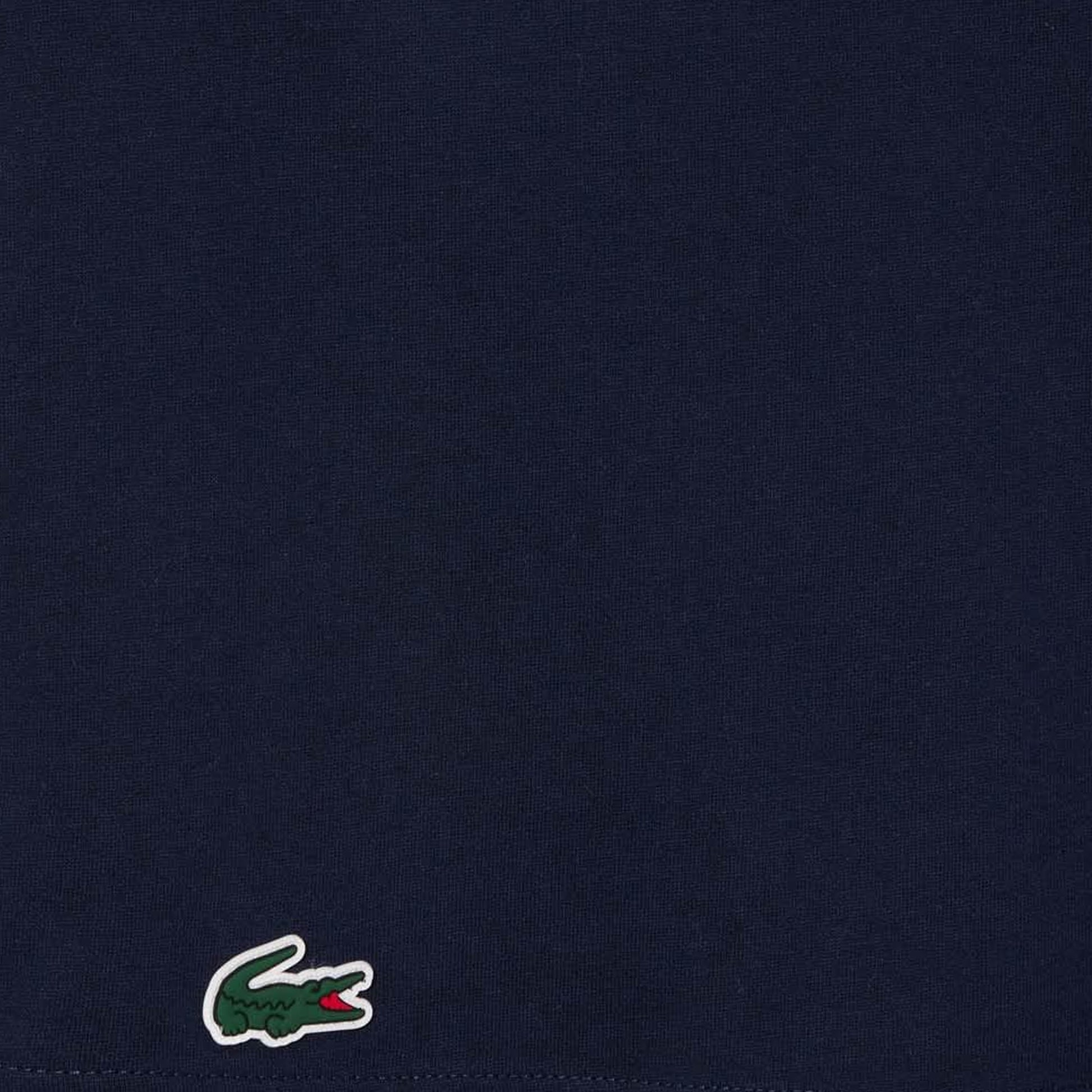 Blue - Side - Lacoste Womens-Ladies Printed Ultra Dry Sport Crop Top